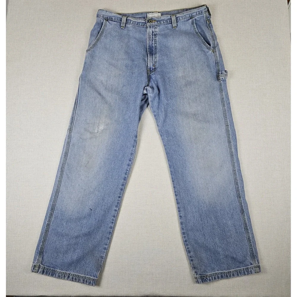 VTG Y2k Levis Silvertab Carpenter Jeans  Mens 36x32 (36×31) Baggy Distressed